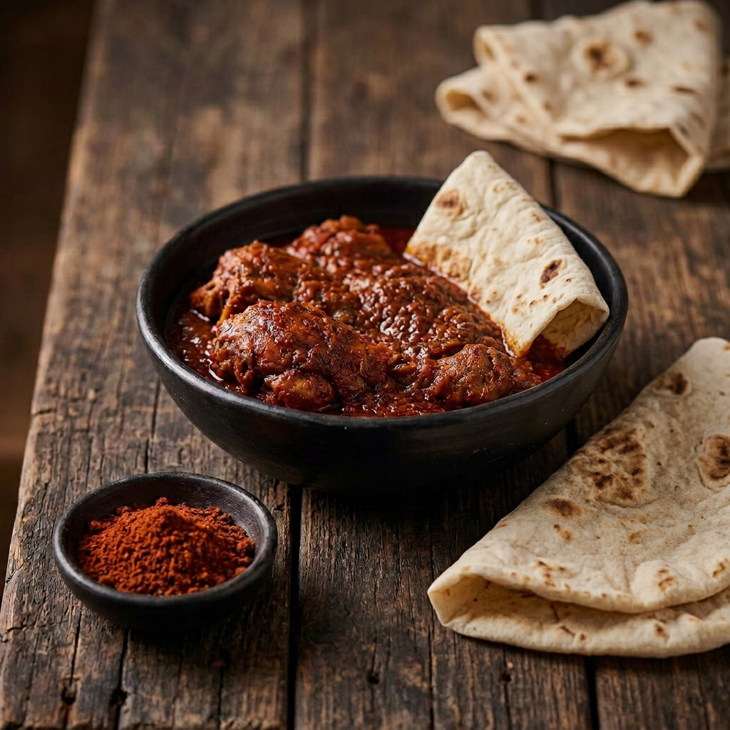 Anwendungsfoto Berbere – mit Fladenbrot