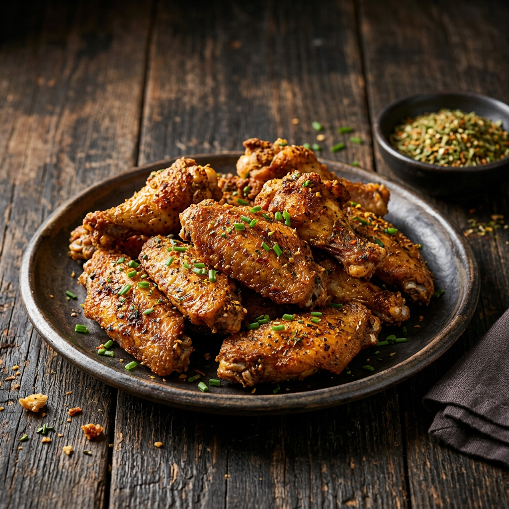 Knusprige Ofen-Chicken-Wings mit Schnittlauch