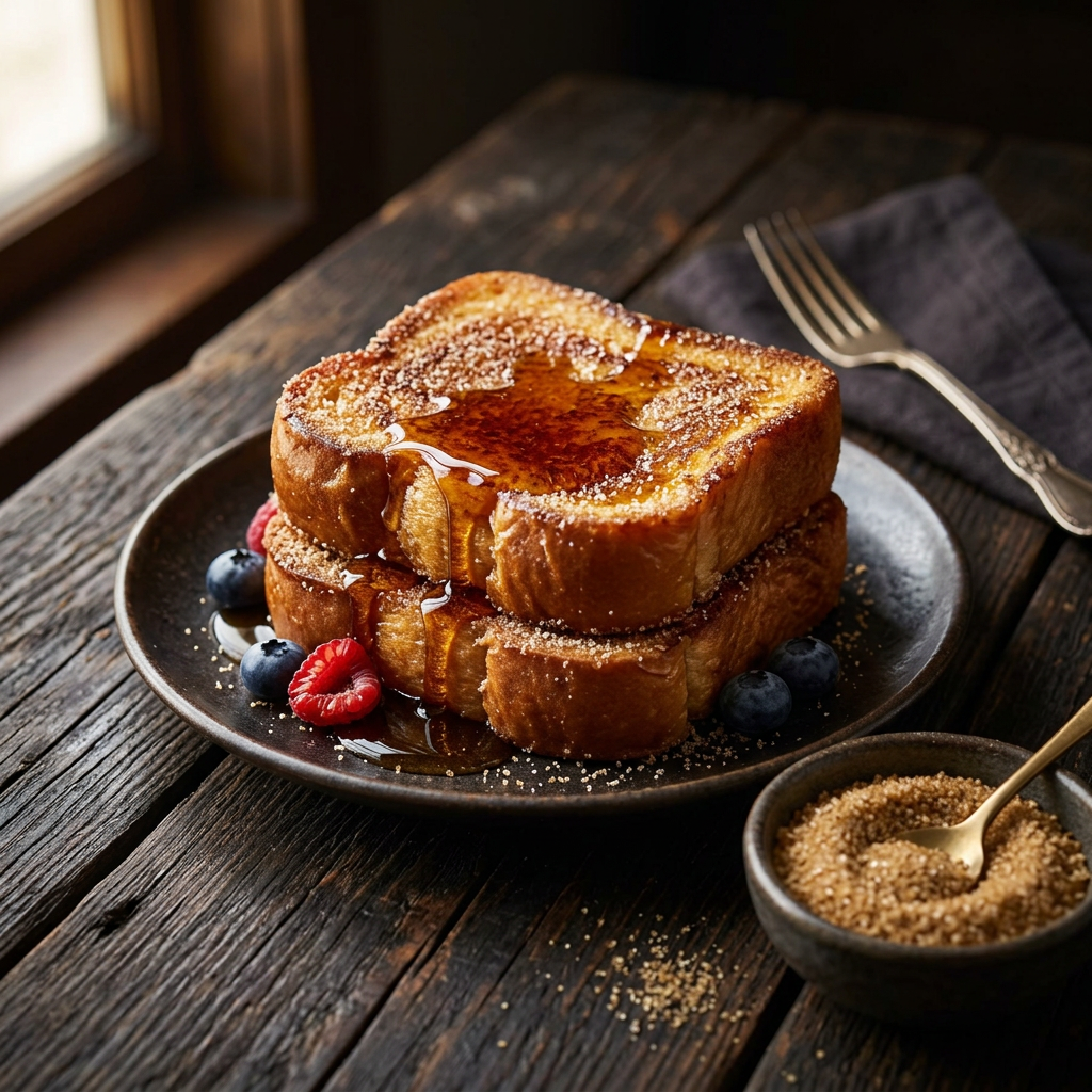 French Toast mit Zimtzucker und Ahornsirup