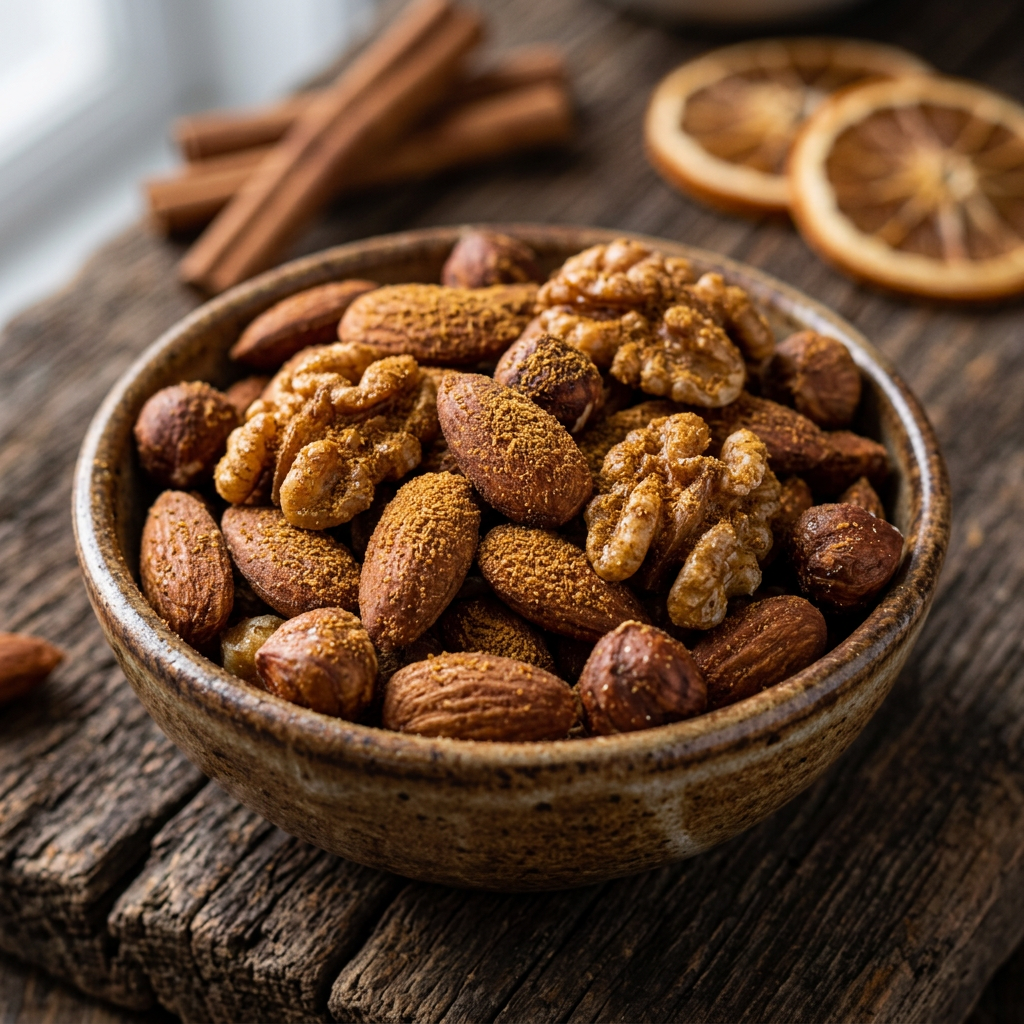 Geröstete Gewürznüsse mit Winter-Mix-Würzung
